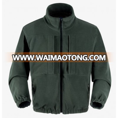 2016 Waterproof Green Fleece Military Tactical Jacket with zip pockets